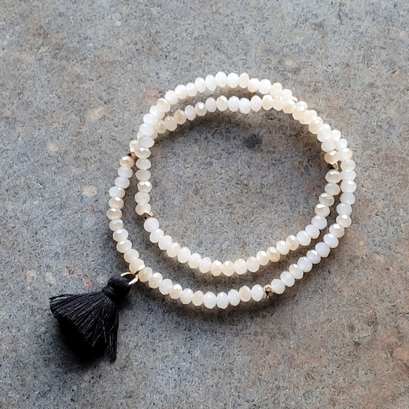 Silk Tassel Gold Wrap Bracelet - Picture 4 of 4